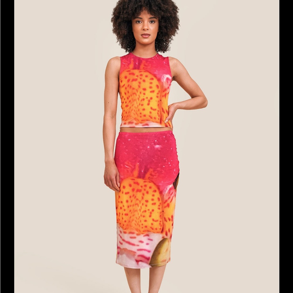 Paloma wool set, Olivinchi top and vita skirt S